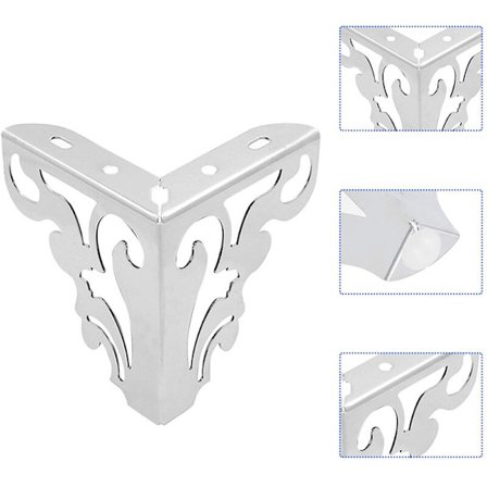 4 metallutskårne sofaben med skruer for sofaskap