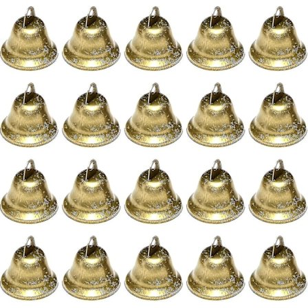 50 stk. små klokker Vintage små klokkedekorationer Juleklokke til juletræer Metal klokker-mxbc
