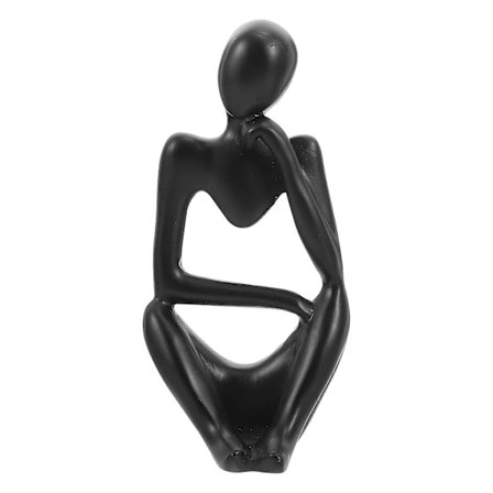 Resin Tænker Stil Dekoration Resin Tænker Ornament Tænker Form Skrivebords Ornament Til Voksne 6.00X5.20X12.50CM 1 Sæt