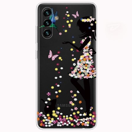 Deco Samsung Galaxy A13 5G Suojakotelo - Perhonen Girl