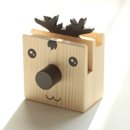 (Mi-lu)Multifunktionell Penn- och Glasögonhållare i Trä