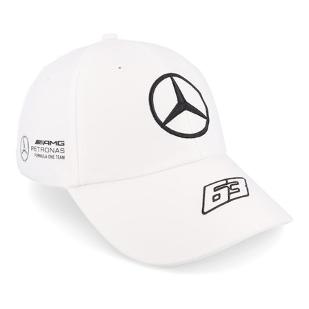 Formula One - Motor Weiss unconstructed Cap - Mercedes AMG F1 23 Russel White Dad Cap / Unconstructed @ Hatstore