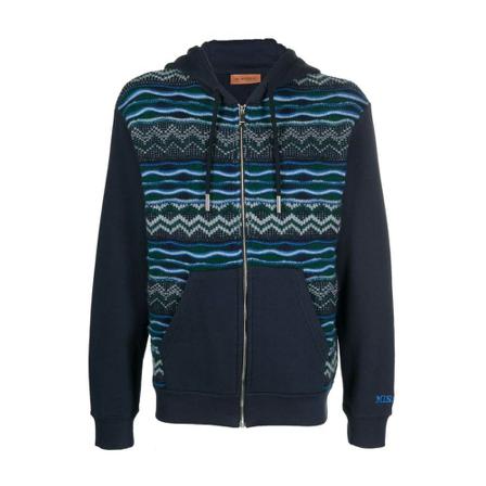 Missoni - Tröjor - Blå - Herr - Storlek: L, Herr, Storlek: L