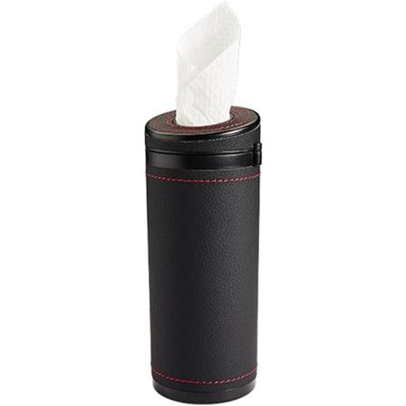 (Sort)Væv Papirkop Holder, Universal PU Læder Væv Dispenser