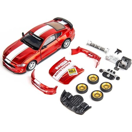 1/42 Klassisk Mustang Bilmodell Montera och Demontera Bil DIY Bilmodell Set Pedagogisk Byggsten Leksak Barn
