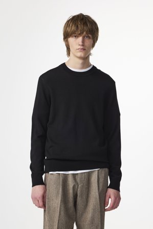NN.07 Ted 6605 Pullover Herren Schwarz Merinowolle