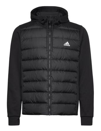 Ess Dwn Hyb J Vattert Jakke Svart Adidas Sportswear*Betinget Tilbud