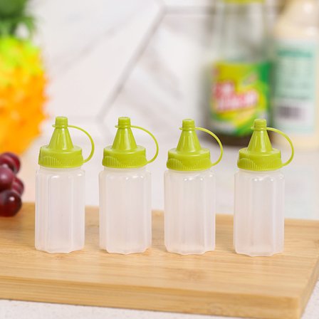 4st Mini plastsåsflaska Kryddlåda Salladsdressing Co