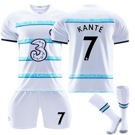 Chelsea F.C. bortaställ 22-23 Kante fotbollströja för barn Kante 7 med strumpor Kante 7 With socks #18