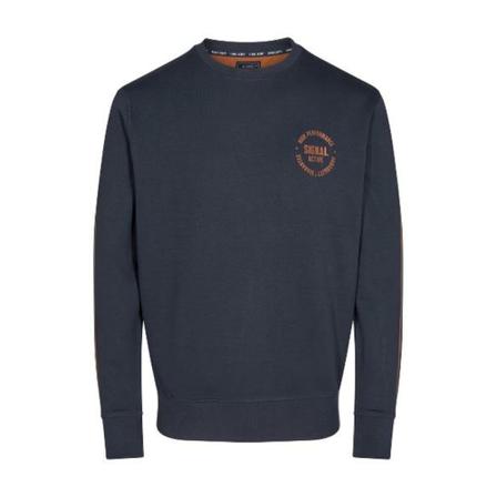 Signal Bolt Crew - Deep Marine Blå, Herre Sweatshirts