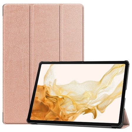 Galaxy Tab S10 Plus/S9 Plus/S9 FE Plus Fodral Tri-Fold Roséguld