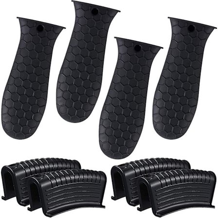 8 Silikon Varme Håndtak Holdere Sklisikre Gryteholdere Deksel Assistent Varme Pannehåndtak Gummi Varmebestandig Grytehylsegrep Kjøkkenutstyr Håndtak 