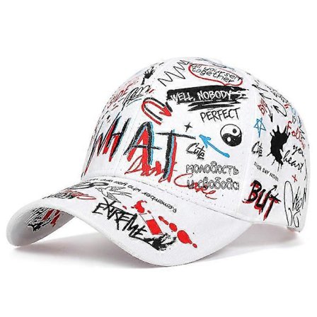 Graffiti Hiphop Kasket Hipster Baseball Kasket Cool Stil Baseball Kasket Multi-farve Valgfri