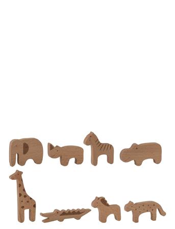 Bianca Toy Animal Pack Of 8 Toys Playsets & Action Figures Wooden Figures Multi/mønstret Bloomingville*Betinget Tilbud