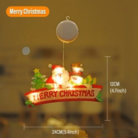 Julevinduhengende LED-lys Julepynt Sugkopp