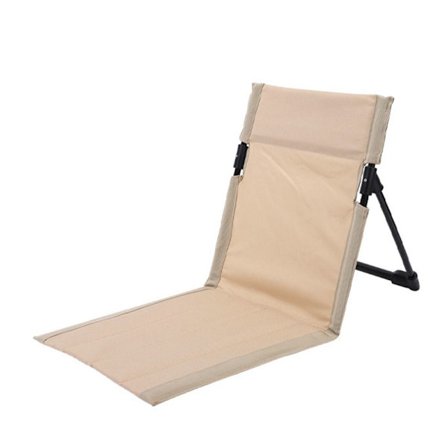 Sammenleggbar strandstol med integrert ryggstøtte, BEIGE