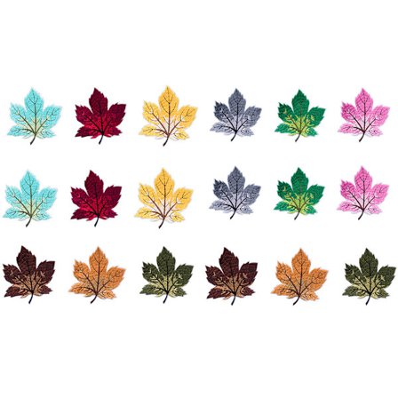 18 stk. Pink Maple Leaf Patch, Blomster Hul Jeans Patch, Butte