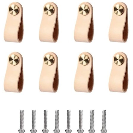 Nahkakahva 8 kpl Nahkahuonekalujen kahvat Kaappi Ha