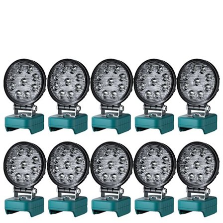 27W LED Arbetslampa, 2000 Lumen, Kompatibel med Olika Batterier,10 stycken arbetsljus