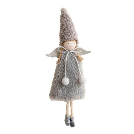 Joulu Pehmo Angel Girl Riipukset Xmas Tree Oranments Gray