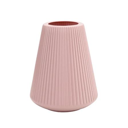 Nordisk Kreativ Vase Hjemmedekoration Blomstervaser til Hjemme Våde og Tørre Plantepotter Skrivebordsdekoration Imitation Keramik Plast Håndværk Pink