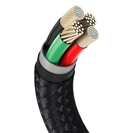 USB-kabel for Lightning Baseus Cafule, 2,4A, 1m (svart)