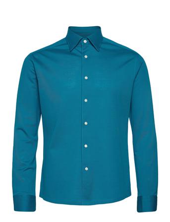 Polo Popover Shirt - Short Sleeved Skjorte Uformell Blå Eton