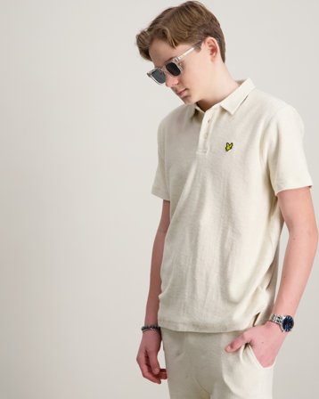 Lyle & Scott Towelling Polo Shirt Beżowy Koszulki polo Chłopiec - Kids Brand Store