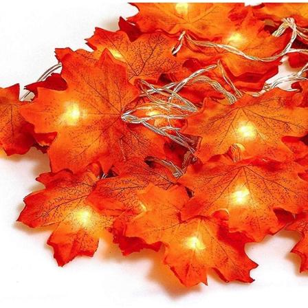 Syksy seppele, syyskoristeet, 3m 20 merkkijono valot, syksyn lehtiseppele, halloween joulukoristeet, kiitospäivän koristeet, seinäkoristeet