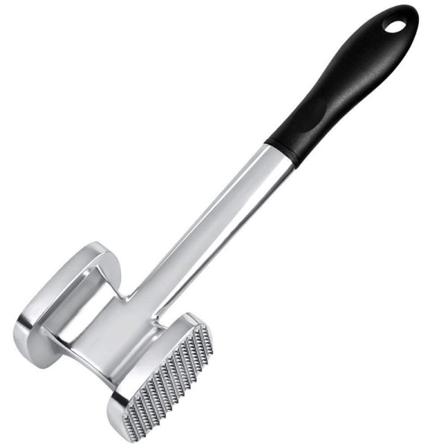 28 cm Kjøttmører Dobbeltsidig Kjøtthammer Heavy Duty Aluminium, ZQKLA