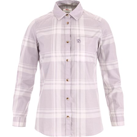 Fjällräven Women's Övik Lite Flannel Shirt in Eggshell/Lavender Mist | Size: XS, Cotton