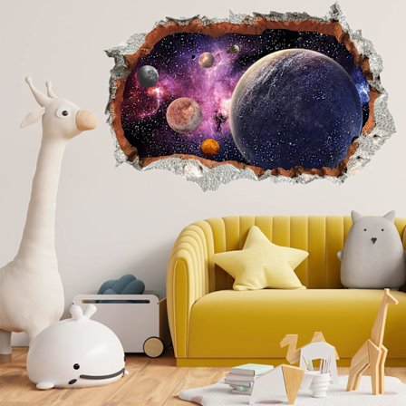 3D Kosmisk Galakse Knuste Ydre Planeter Vægdekorationer, Magic Mil, ZQKLA