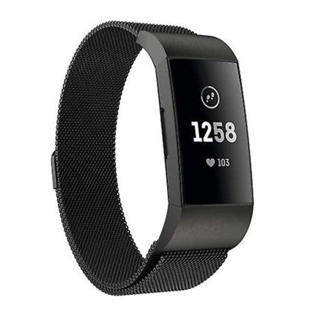 För Fitbit Charger 3 Metal Magnetic Metal Watch Band