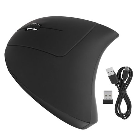 Trådløs venstrehånds mus vertikal ergonomisk 800/1200/1600DPI optisk for Windows 8 / Windows 10 venstrehånds lading