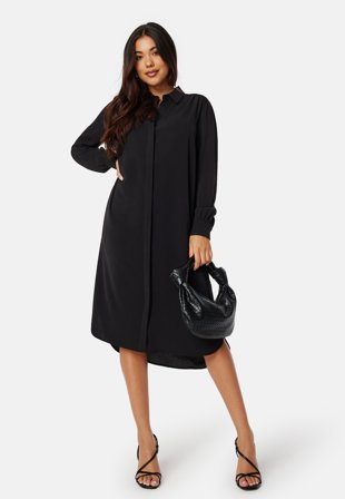 BUBBLEROOM Matilde Shirt Dress Black Klær