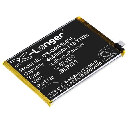 Batteri till SmartPhone, Mobil för OPPO A36, PESM10, A36 2022