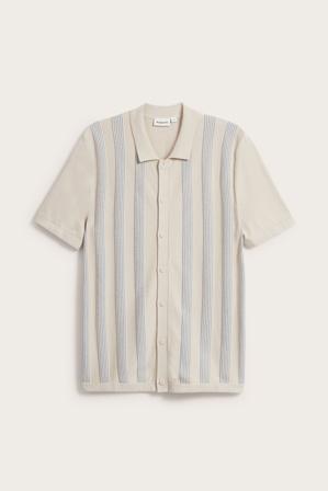 Finstickad tenniströja | Ljusbeige | Herr | Kappahl