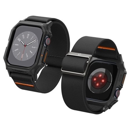 Spigen Lite Fit "PRO" hihna Apple Watch 10 42mm kellolle - musta