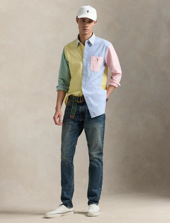 Polo Ralph Lauren Custom Fit Oxford Fun Shirt - Blue - XS