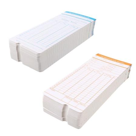 200 Ark Ukelige Tidskort Automatisk Justering Tidsklokker Kontor Tidskort Månedlig Tidsplan Assortert Assorted Color 19X8.4X4.2CM