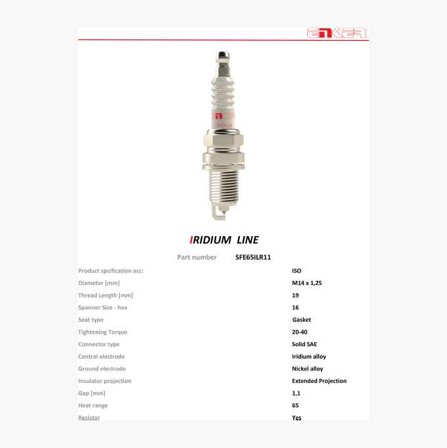 Tändstift SFE65ILR11