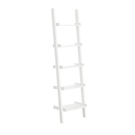 SoBuy Bogreol med 5 hylder i hvid 56x32.5x190cm, moderne FRG17-W