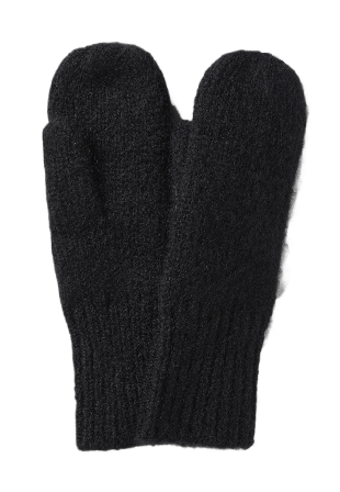 Wera Stickade tumvantar i mohairmix KATE Vantar & handskar Svart ONESIZE