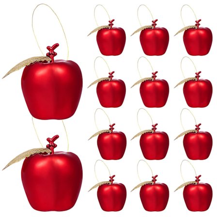 24 stk. Adornos Para Arbol De Navidad Hengende Ornamenter Plast Epler Julepynt Dekorasjon Liten Dekorasjon