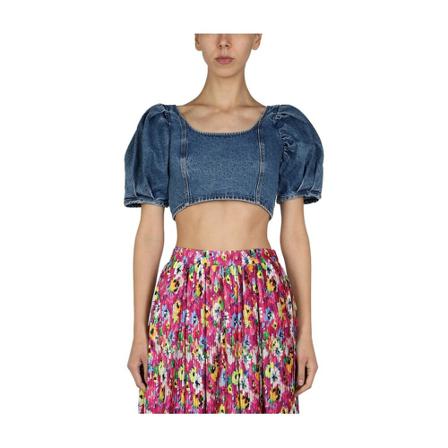 Msgm - Toppar - Blå - Dam - Storlek: S, Dam, Storlek: S