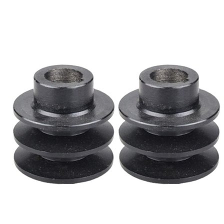 Stabile ydeevne 2 stk. remskive til 168F 170F motor 19/20 mm boring dobbelt rille remskive 54 mm/56 mm udvendig diameter