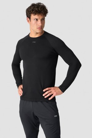 ICANIWILL - Stride Seamless Longsleeve Men Black - Heren - sportkleding van ICIW