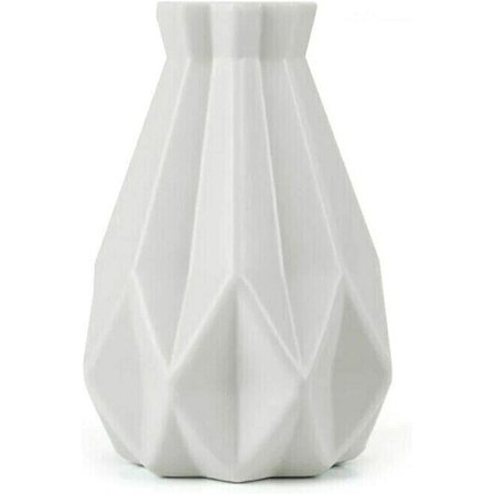 Kæmpe julepynt Origamis Imitation Blomsterkurv Keramisk Vase Blomsterpotte Hvid Plastik Dekoration & Hængende Have Nisse Statue
