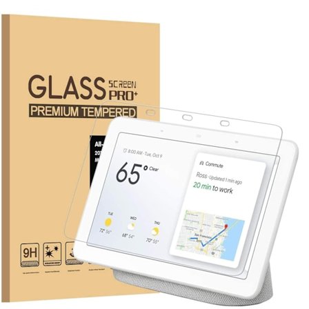 2x Härdat glas skärmskydd Google Nest Hub / Hub 2 7 tum