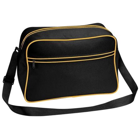 Bagbase Retro justerbar skuldertaske (18 liter) Blac V Black/Gold One Size